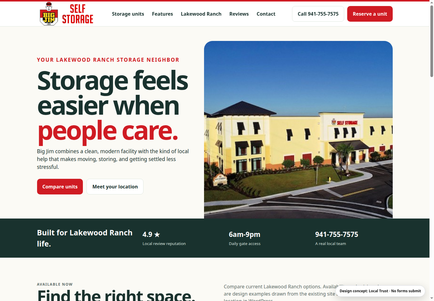 Preview of the Local Trust website concept